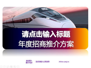Plantilla ppt del plan anual de promoción de inversiones del proyecto de transporte ferroviario de alta velocidad