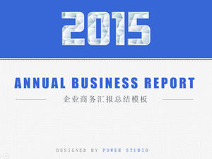 Zusammenfassung des Unternehmensgeschäftsberichts 2015 exquisite Geschäfts-ppt-Vorlage