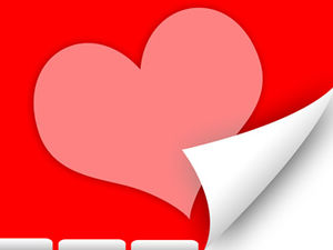 Hari Valentine cinta kartu ucapan template ppt sederhana