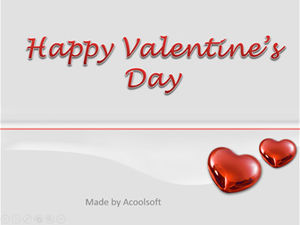 happy valentine day——concise valentine day ppt template