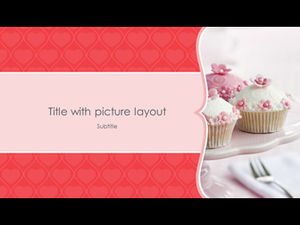 Noble color matching warm dessert display introduction ppt album template
