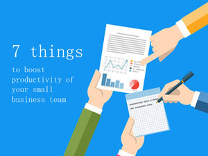 7 ways to improve team efficiency-European and American style flat business ppt template