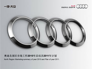 Годовой отчет регионального отдела маркетинга Audi и шаблон плана п.п. на следующий год