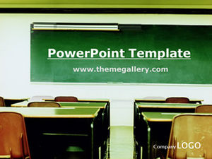 Classroom blackboard graduates reminisce about campus life ppt template