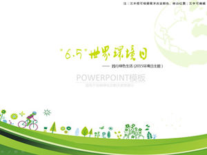 Practicing green life-6.5 World Environment Day ppt template