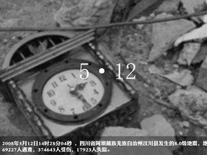 5.12 Wenchuan 지진 PPT 템플릿의 7 주년 기념