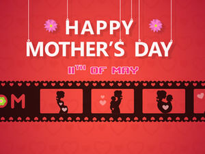 Mama te iubesc - șablon dinamic de felicitare pentru muzică PPT de Ziua Mamei (produs de Ruipu)