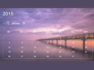 Drei Kalender-Ppt-Vorlagen im IOS-Stil 2015