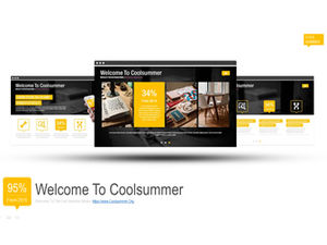 Free high-quality yellow business ppt templates