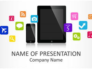 The wonderful application ppt template of pad in the Internet information age