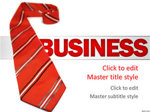 Business red tie business ppt template