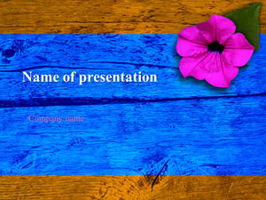 A flower on the wooden board European and American style ppt template