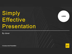 Dark gray European and American style simple business ppt template