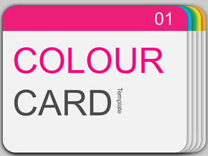 Color sample card color card creative European and American style ppt template