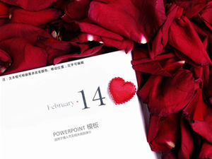 Rose Lover 14 februarie șablon ppt Valentine's Day