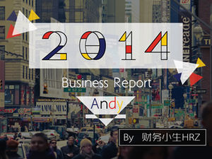 2014 schöne Mode europäischen und amerikanischen Stil Business Work Zusammenfassung Bericht ppt Vorlage