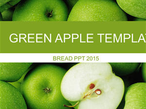 قالب فاكهة التفاح الأخضر PPT