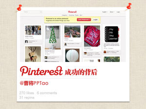 Behind the success of pinterest-note paper creative ppt template