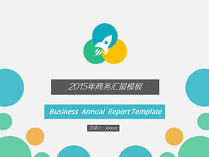 2015 gaya sederhana laporan bisnis template ppt tampilan perusahaan