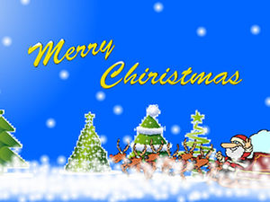 Copo de nieve árbol de Navidad Santa Claus Feliz Navidad hermosa plantilla de animación de título dinámico