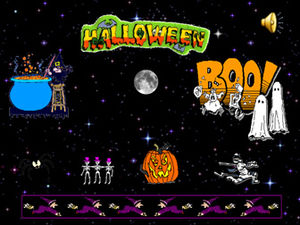 Template ppt game spoof Halloween
