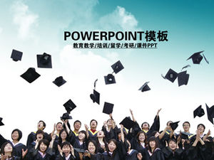 A ppt template suitable for graduating Wen Wei Po, education, training, study abroad, postgraduate entrance examination, and courseware