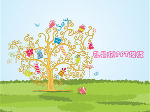 Șablon ppt pentru copac norocos de desene animate