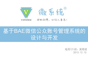 WeChat cont public de analiză de piață proiectare dezvoltare introducere șablon ppt