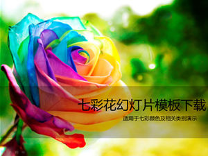 Plantilla ppt hermosa rosas coloridas