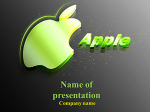 Two sets of texture apple company series ppt templates