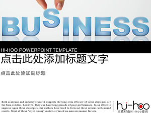 business three-dimensional word 2014 business PPT template (hi-hoo works)