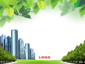Modern city landscaping ppt template