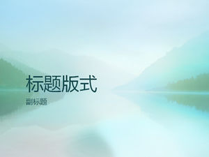 Elegant background template of lake and mountains