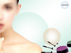 Eyeliner Foundation Beauty Produkt Werbung ppt Vorlage
