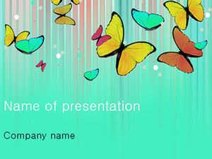 Colorful butterfly beautiful background ppt template