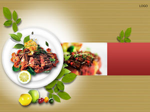 Barbecue fruit gourmet ppt template