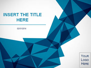 Origami creative three-dimensional visual sense ppt template