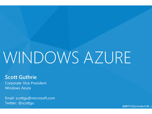 Apresentação do produto "WINDOWS AZURE" - modelo oficial de ppt de animação estilo windows8 da Microsoft