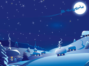 Fright Christmas night ppt template