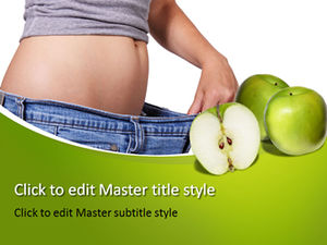 Healthy diet female weight loss theme ppt template