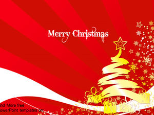 Celebrate christmas festive red ppt template