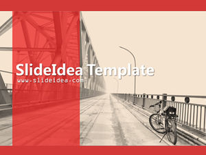 Bicycle travel nostalgic style ppt template
