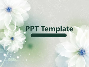 판타지 형광 투명 꽃 배경 PPT 템플릿