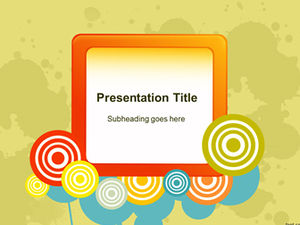 Color circle dotted prompt box ppt template