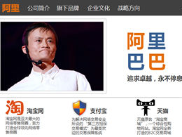 Jack Ma'nın Alibaba giriş ppt şablonu