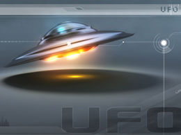 UFO 비행 접시 공간 테마 PPT 템플릿