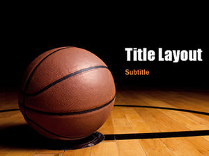 Basketball photo sports ppt template