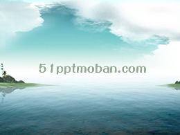 قالب ppt طبيعة المناظر البحرية
