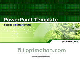 Green nature ppt template