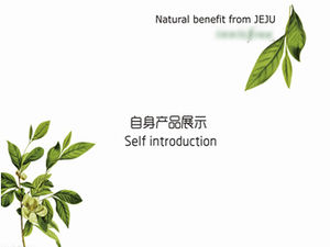 Rinfrescante modello di bellezza naturale ppt